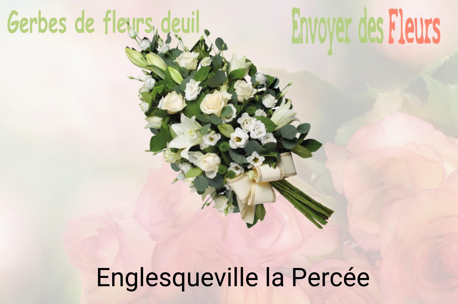 Gerbe de fleurs de deuil livrée à Englesqueville-la-Percée